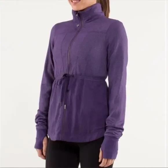 Lululemon Inner Peace Reversible Jacket Concord Grape Sz 6 Full Zip - Picture 5 of 15